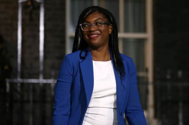 Britain’s newly appointed International Trade Secretary Kemi Badenoch leaves from 10 Downing Street after attending a meeting with Britain’s new Prime Minister Liz Truss in central London, on September 6, 2022 (Photo by ISABEL INFANTES/AFP via Getty Images)