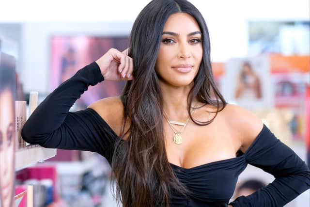 Kim Kardashian attends KKW Beauty launch at ULTA Beauty on October 24, 2019