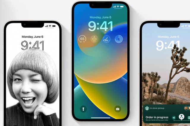 The new update will allow users to customise their lock screen in a variety of new ways (Photo: Apple)
