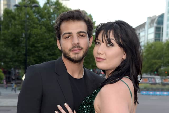 Daisy Lowe and Jordan Saul at an exclusive event to celebrate the UK launch of DAZN the global sports streaming platform, together with Matchroom the leading international boxing promoter at German Gymnasium on July 27, 2021 in London, England. (Photo by Antony Jones/Getty Images for DAZN)