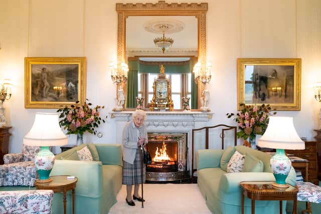 Queen Elizabeth II in the Drawing Room at Balmoral Castle (Pic: Getty Images)