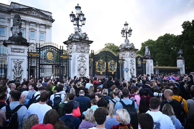 Crowds gathered in front of Buckingham Palace following the death of Queen Elizabeth II (Photo: Getty Images)