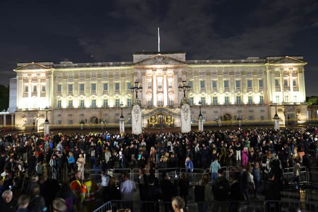 Thousands of mourners gathered outside Buckingham Palace following the death of Queen Elizabeth II (Photo: PA)