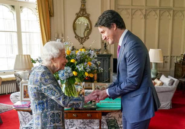 Justin Trudeau was the 12th Prime Minister to serve under the Queen (Pic:Getty)