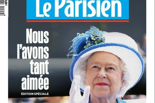 La Parisien paid tribute to Queen Elizabeth II following her death. (Credit: La Parisien/Twitter)