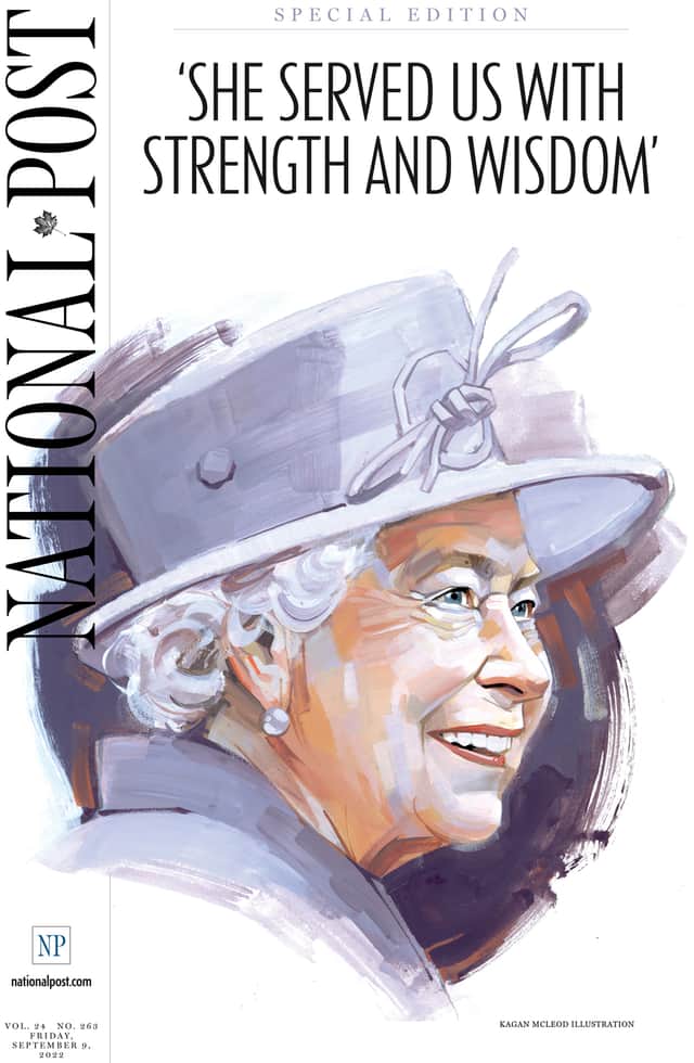 The National Post in Canada paid tribute to the head of the Commonwealth. (Credit: National Post/Twitter)