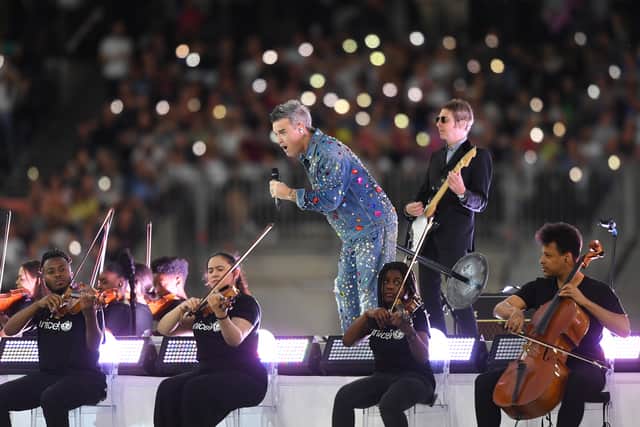 Robbie Williams was one of the acts due to perform at the 2022 BBC Radio 2 Live concert - but it has been cancelled following the death of Queen Elizabeth II.