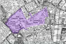 The graphic released by the Met Police shows which roads in and around Westminster will be closed to vehicles on Sunday September 11. (Image: Metropolitan Police)