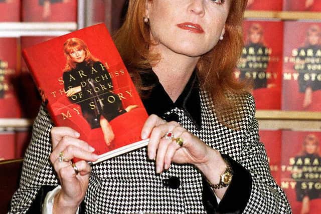 Sarah Ferguson, the Duchess of York, with a copy of her autobiography in New York (Pic: AFP via Getty Images)