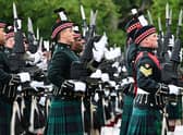 The guard of honour, Balaklava Company, The Argyll and Sutherland Highlanders, 5th Battalion The Royal Regiment of Scotland during the traditional Ceremony of the Keys at Holyroodhouse (Pic: Getty Images)