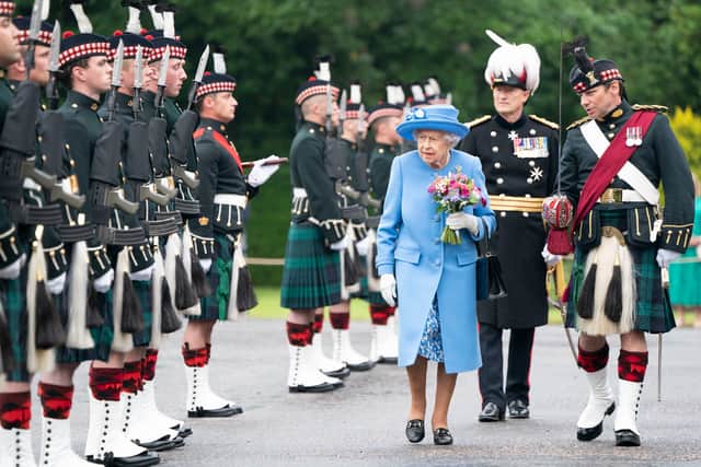 Queen Elizabeth II attends the Ceremony of the Keys with Prince William, Duke of Cambridge, in 2021 (Pic: Getty Images)