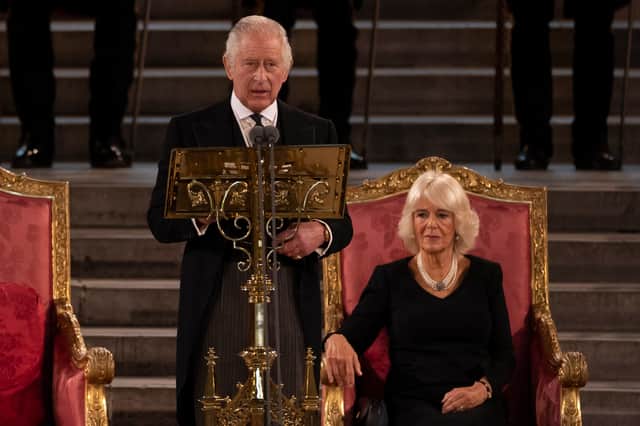 <p>King Charles III addresses both houses of Parliament</p>