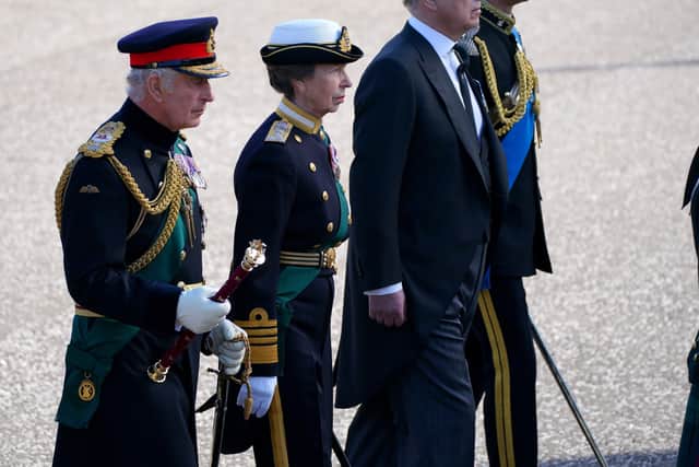 Prince Andrew was heckled as he walked in the procession towards St Giles’ Cathedral in Edinburgh.