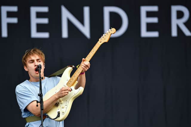 Sam Fender perform on the main stage during the TRNSMT Festival at Glasgow Green on July 13, 2019 in Glasgow, Scotland. Tens of thousands of people will visit Glasgow this weekend to attend Scotlandâs biggest music festival. (Photo by Jeff J Mitchell/Getty Images)