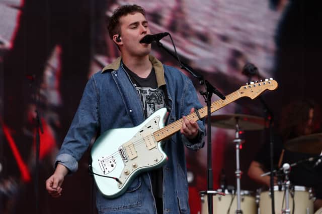Sam Fender performs on the main stage during the TRNSMT Festival at Glasgow Green on July 08, 2022 in Glasgow, Scotland. (Photo by Jeff J Mitchell/Getty Images)