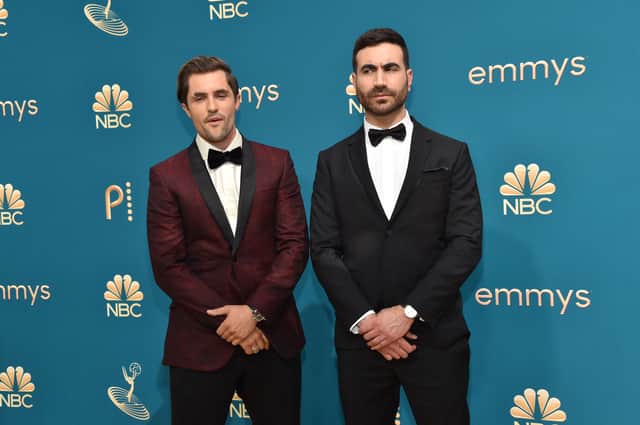 Brett Goldstein and Phil Dunster attend the 74th Primetime Emmys at Microsoft Theatre on 12 September 2022.
