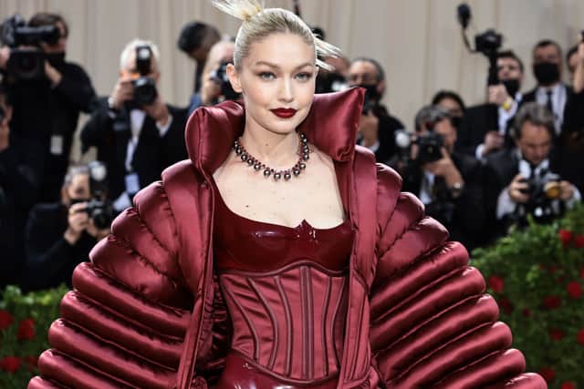 Gigi Hadid attends The 2022 Met Gala Celebrating “In America: An Anthology of Fashion” at The Metropolitan Museum of Art on May 02, 2022 in New York City. (Photo by Jamie McCarthy/Getty Images)