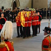 The Queen’s coffin has been taken to Westminster Hall in preparation for the lying-in-state to begin