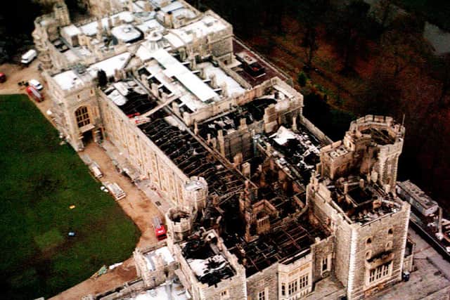 An aerial view of Windsor Castle after the fire (Pic: AFP via Getty Images)
