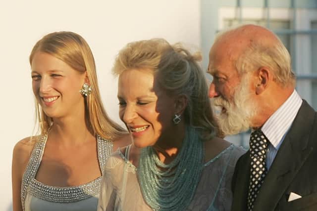  Lady Gabriella Windsor with Prince and Princess Michael of Kent. (Photo by Milos Bicanski /Getty Images)
