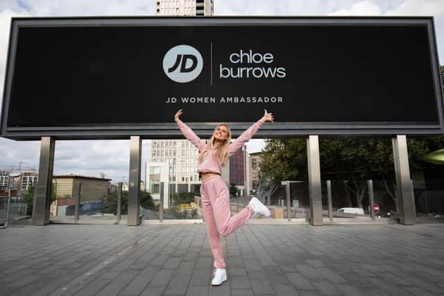 JD signs Chloe Burrows as first female ambassador in October 2021. (Photo by John Phillips/Getty Images for JD )