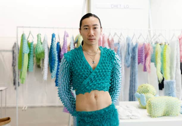 Chet Lo wraps up London Fashion Week with his powerful knitwear collections (Pic:getty)