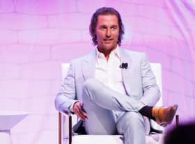  Matthew McConaughey speaks at the Lincoln Centennial Celebration 2022 in Los Angeles. (Photo by Rich Polk/Getty Images for Lincoln)