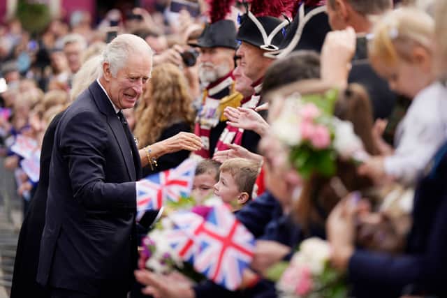 King Charles and Camilla, Queen Consort meet members of the public in Belfast on 13 September, 2022 (Pic:  POOL/AFP via Getty Images)