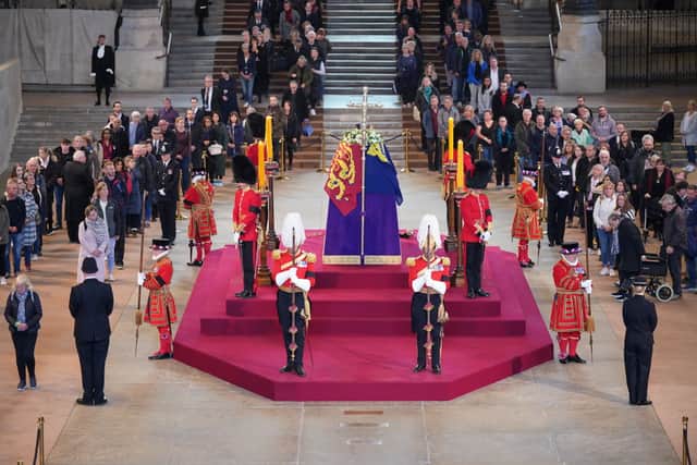 Thousands of people have paid their respects to the Queen as she lies in state at Westminster Hall (Photo: Getty Images)
