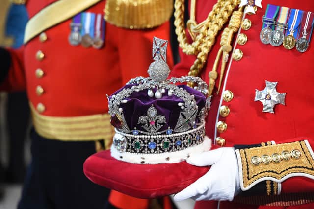 The Imperial State Crown arriving at the State Opening of Parliament (Pic: Getty Images)
