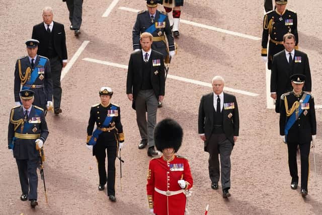 All of the senior Royals are likely to be involved in the Queen’s funeral procession (image: AFP/Getty Images)