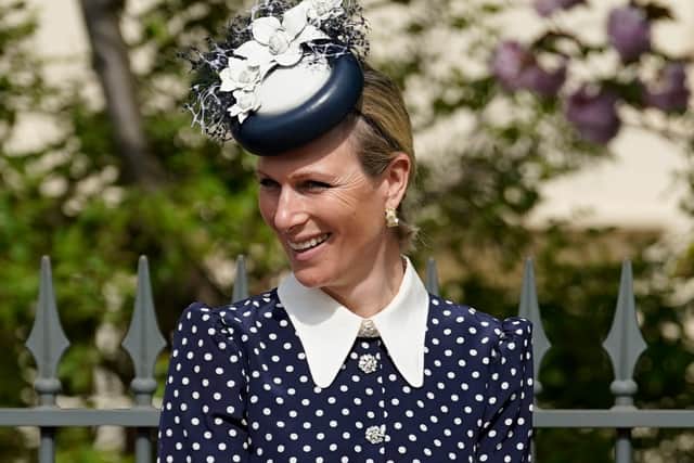 Zara Tindall attends the Easter Matins Service at St George’s Chapel at Windsor Castle (Pic: Getty Images)