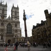 The Union Flag flies at half-mast on Westminster Abbey (Pic: AFP via Getty Images)