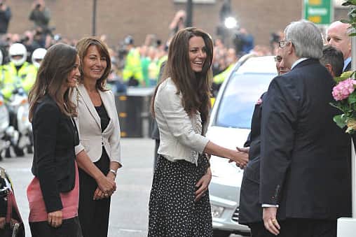 Kate Middleton meeting David Morgan-Hewitt before her wedding to Prince William (Pic:Getty)