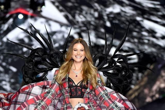 Behati Prinsloo walks the runway during the 2018 Victoria’s Secret Fashion Show at Pier 94 on November 8, 2018 in New York City.  (Photo by Dimitrios Kambouris/Getty Images for Victoria’s Secret)