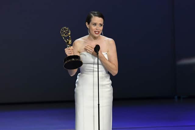 Claire Foy won the Outstanding Lead Actress in a Drama Series award for ‘The Crown’ at the 70th Emmy Awards. (Photo by Kevin Winter/Getty Images)