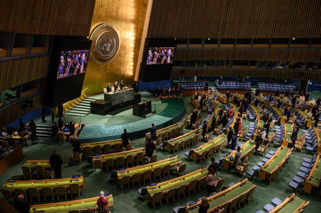 The UN General Assembly Hall hosts all 193 member states (image: AFP/Getty Images)