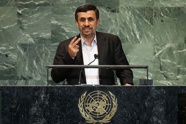 Then-Iranian President Mahmoud Ahmadinejad caused a major diplomatic incident during his 2011 UN General Assembly speech (image: Getty Images)