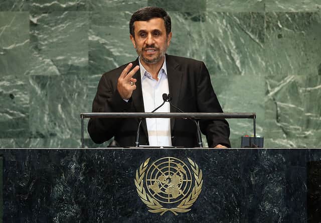 Then-Iranian President Mahmoud Ahmadinejad caused a major diplomatic incident during his 2011 UN General Assembly speech (image: Getty Images)