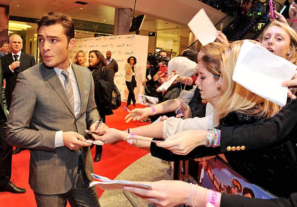 Ed Westwick at the Chalet Girl Premiere (Pic:Getty)