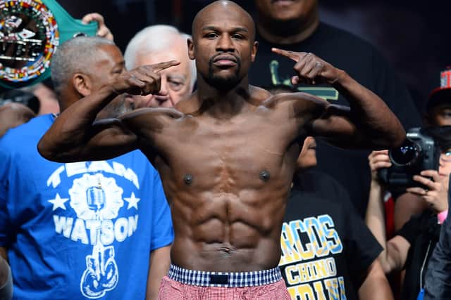 Mayweather has a record of 50-0 in his professional and exhibition fights, including 27 knock outs