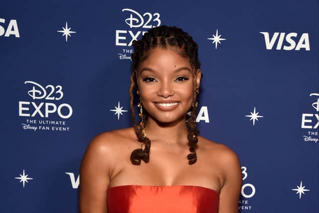 Halle Bailey attends D23 Expo 2022 at Anaheim Convention Center in Anaheim, California on September 09, 2022. (Photo by Alberto E. Rodriguez/Getty Images for Disney)