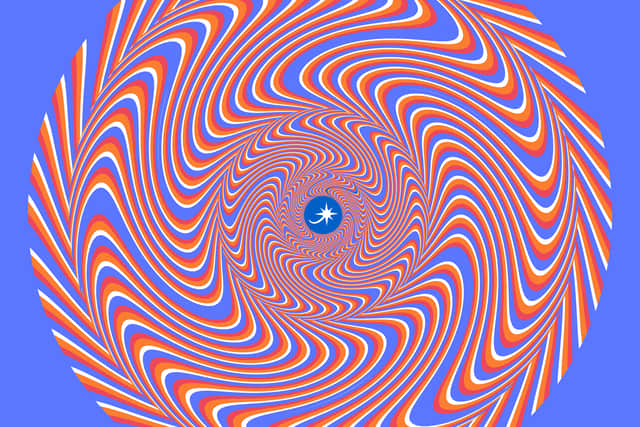 This hypnotic spiral optical illusion appears as though it’s spinning - but it’s not.