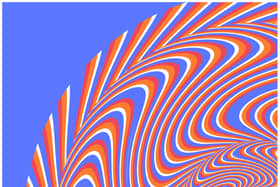 Close-up of hypnotic spiral illusion from Jackpotjoy.
