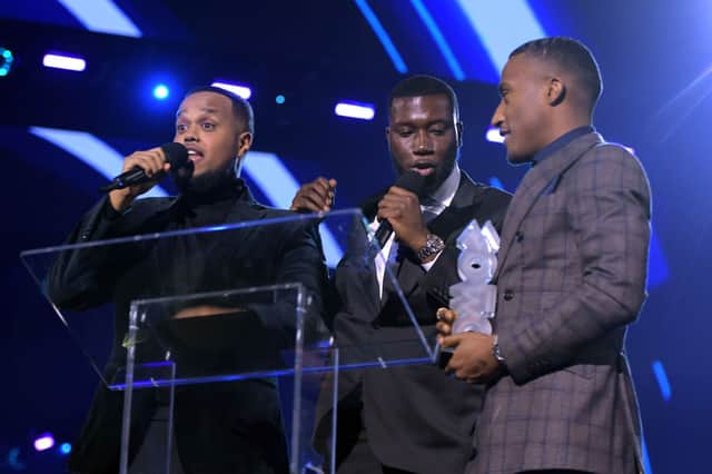 Chunkz and Yung Filly win the ‘Best Media Personality’ award at the MOBO Awards 2021. Credit: Getty Images