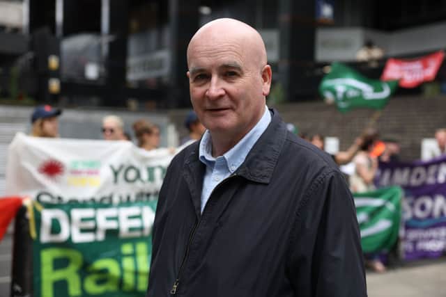 Mick Lynch is general secretary of the RMT union, which has been holding rail strikes in a row over pay and working conditions. Credit: Getty Images