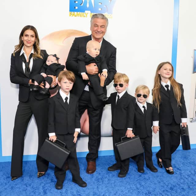Alec and Hilaria Baldwin with their six children  (Getty images) 