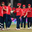 England celebrate the win after third T20 match in Karachi on 23 September 2022