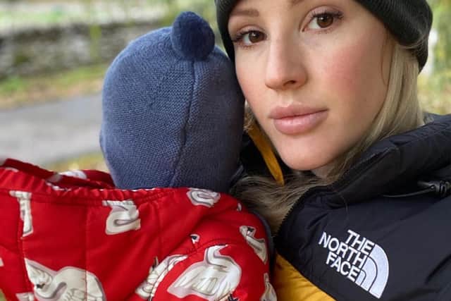 Ellie Goulding has shared how cuddling her son Arthur has helped ease her anxiety (@elliegoulding - Instagram)