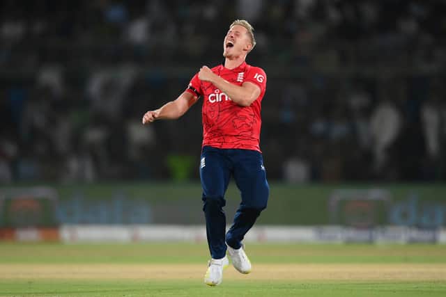 Luke Wood took three wickets on his debut in first T20 against Pakistan